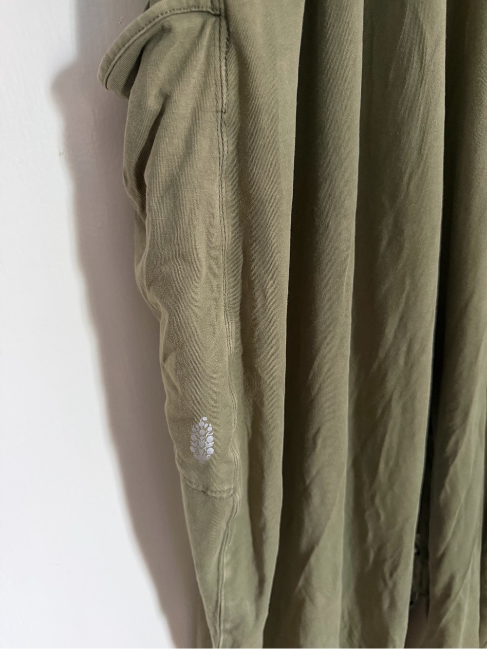 Free People Olive Green Relaxed Strap Jumpsuit - Picture 4 of 5